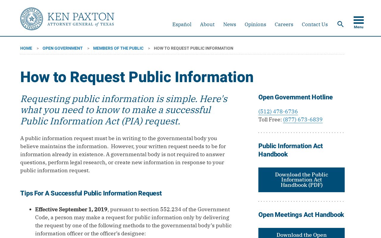 Throckmorton County warrant records public information request instructions