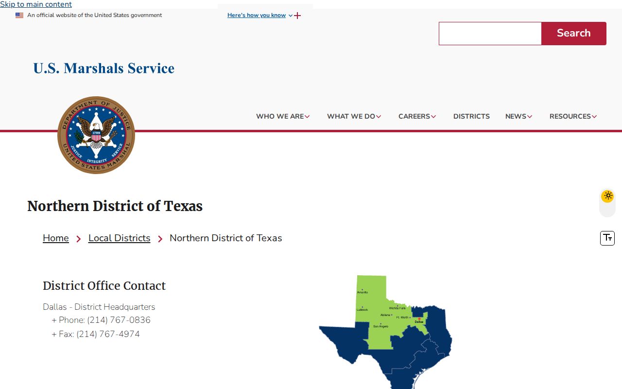 Throckmorton County arrest warrant records federal marshal contact route